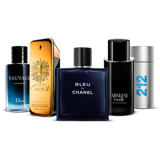 Set of 5 Perfumes   – Sauvage, 1 Million, Bleu de Chanel, Armani Code and 212 Men  [100 ml each]