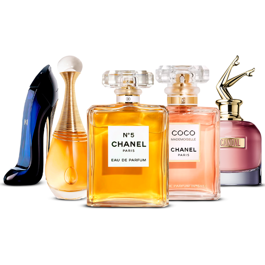Set of 5 Perfumes – Good Girl, J'adore, Chanel Nº5, Coco Mademoiselle and Scandal [100 ml each]