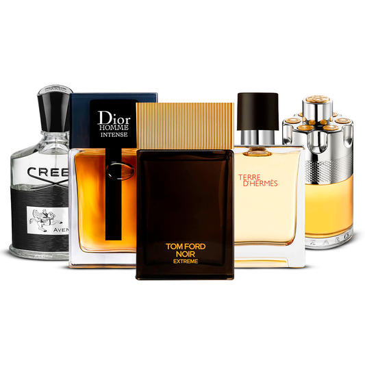 Set of 5 Perfumes  – Creed Aventus, Dior Homme Intense, Tom Ford Noir Extrême, Terre d'Hermès and Azzaro Wanted  [100 ml each]