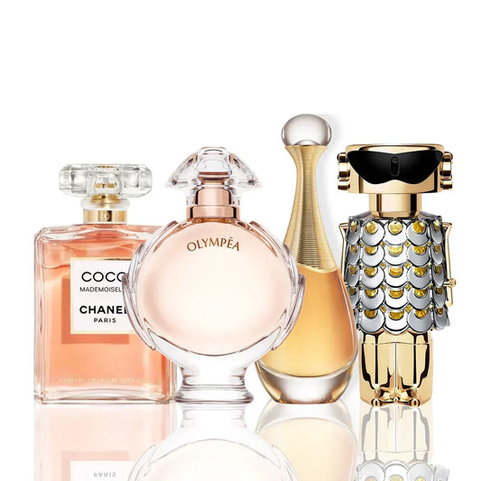 Set of 4 Perfumes | Coco Chanel + J'Adore + Olympea + Paco Rabanne Fame 100 ml