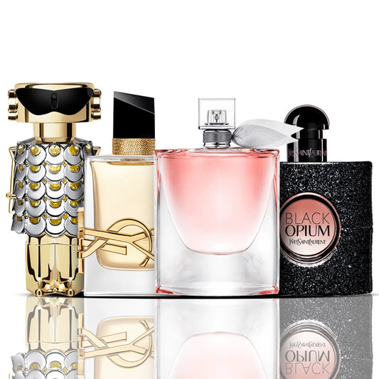 Set of 4 Perfumes | Libre + La Vie Est Belle + Black Opium + Fame 100 ml