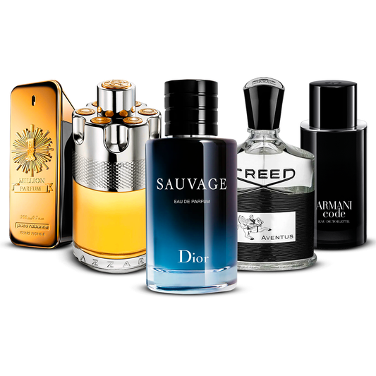 Set of 5 Perfumes  – 1 Million, Azzaro Wanted, Sauvage, Creed Aventus and Armani Code  [100 ml each]