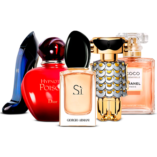 Set of 5 Perfumes – Good Girl, Hypnotic Poison, Sì, Fame and Coco Mademoiselle [100 ml each]