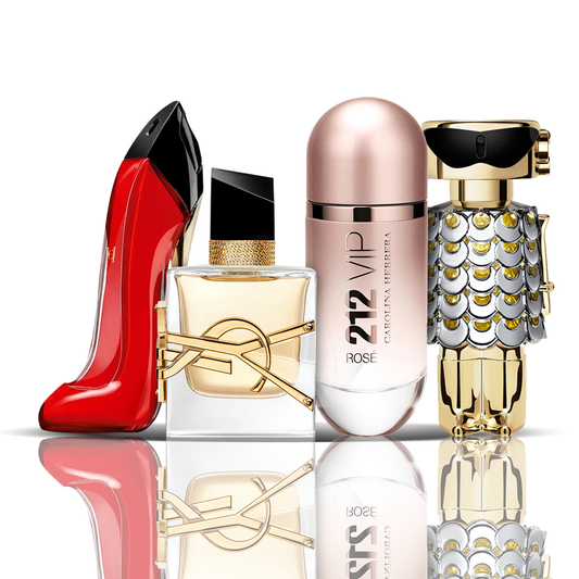 Set of 4 Perfumes | Very Good Girl + Libre + 212 VIP Rose + Fame 100 ml