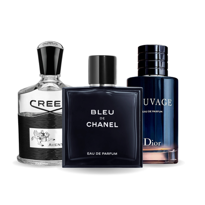 Set of 3 Perfumes | Creed Aventus, Bleu de Chanel, Dior Sauvage 100 ml