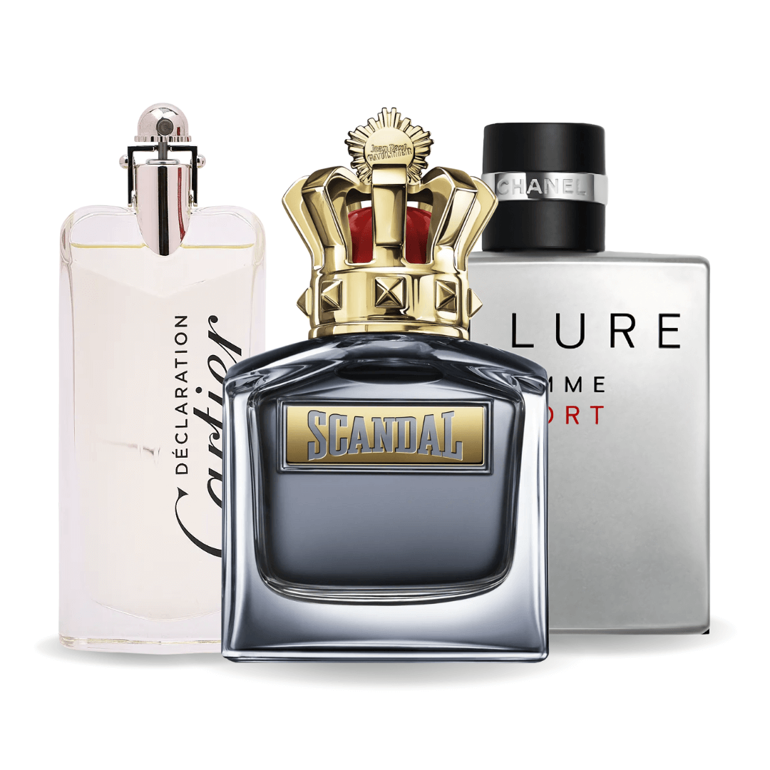 Set of 3 Perfumes | Allure Homme Sports, Jean Paul Gaultier Scandal, Cartier Declaration 100 ml