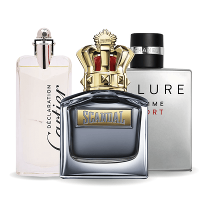 Set of 3 Perfumes | Allure Homme Sports, Jean Paul Gaultier Scandal, Cartier Declaration 100 ml