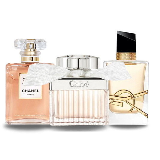 Set of 3 Perfumes | Chanel COCO MADEMOISELLE, Yves Saint Laurent LIBRE and CHLOÉ 100 ml