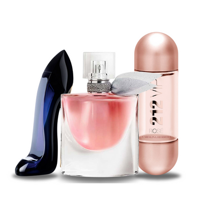 Set of 3 Perfumes | GOOD GIRL, Lancôme LA VIE EST BELLE, 212 VIP ROSÉ 100 ml