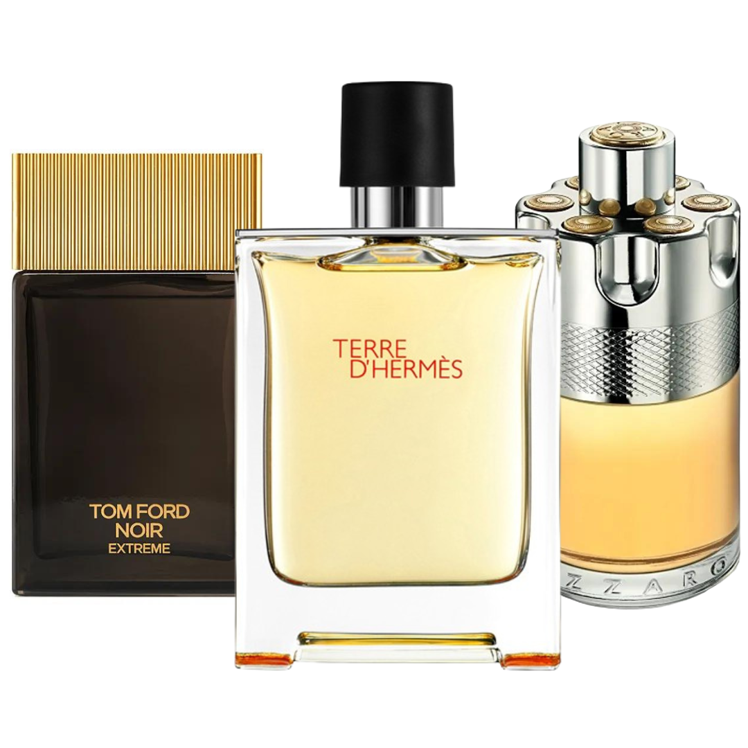 Set of 3 Perfumes | Terre de'Hermes, Azzaro Wanted, Tom Ford Noir Extreme 100 ml