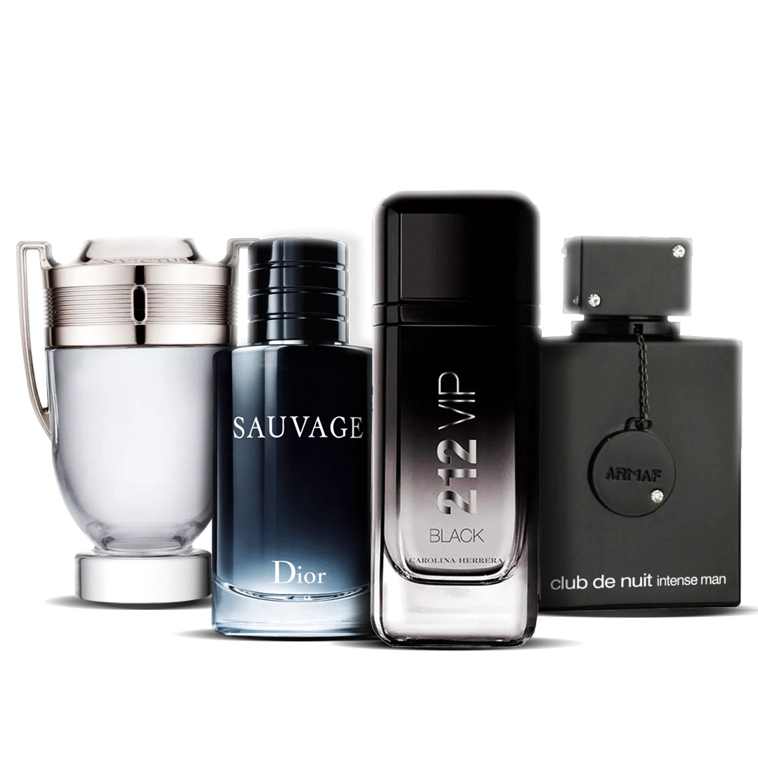 Set of 4 Perfumes | One Million Royal + 212 VIP Men + Sauvage Dior + Versace Eros 100 ml