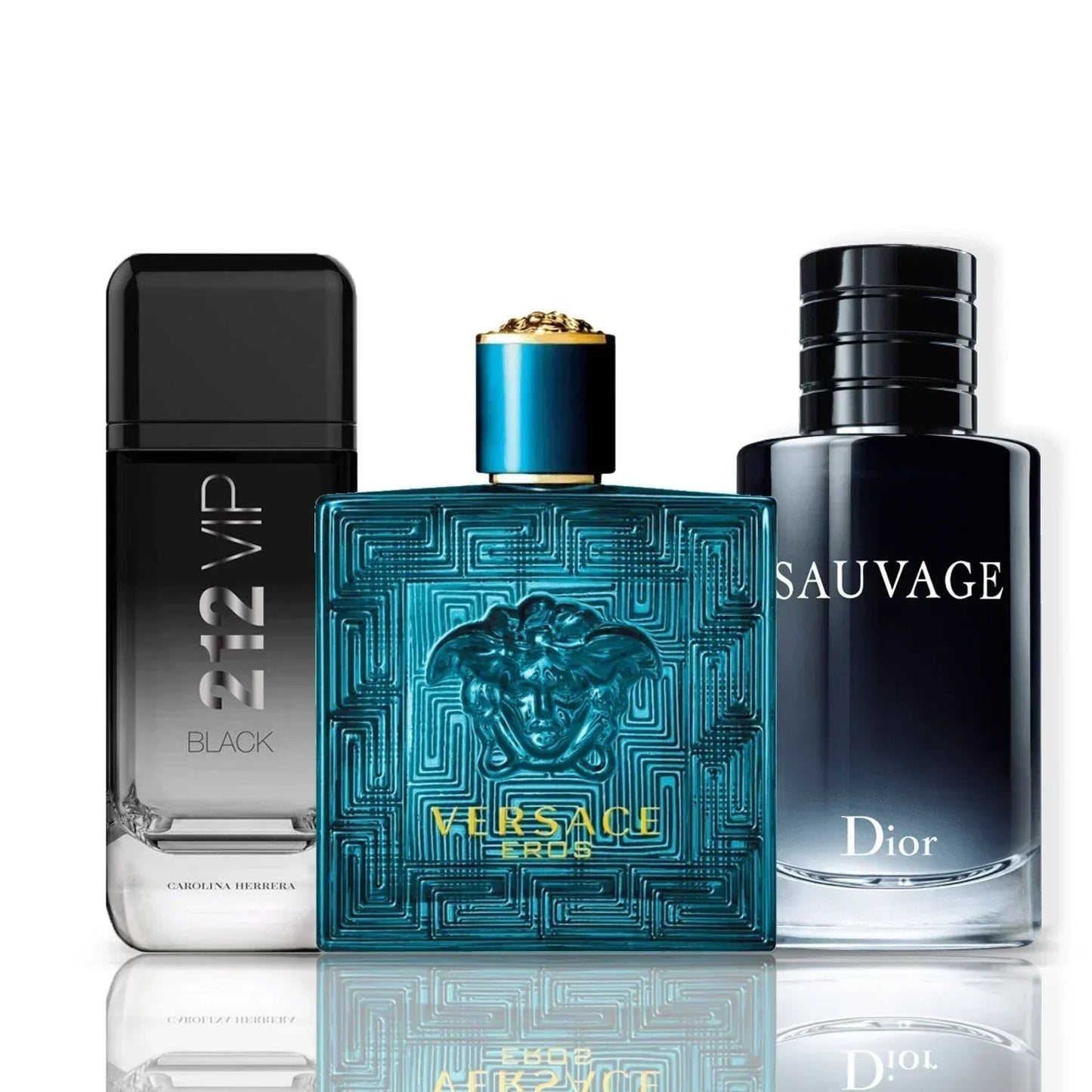 Set of 3 Perfumes | Versace Eros + Sauvage Dior + 212 Vip Black