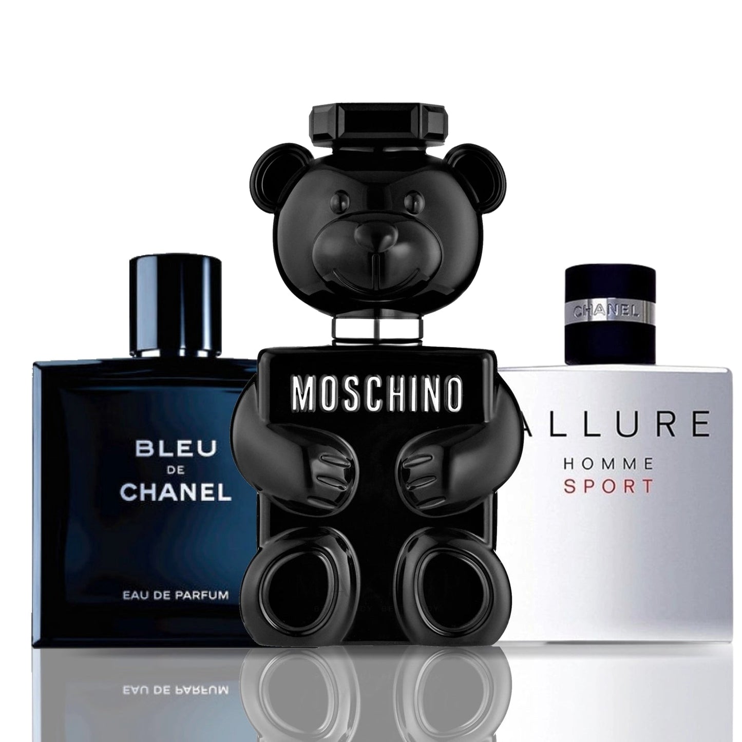 Set of 3 Perfumes | Moschino Toy Boy + Bleu de Chanel + Allure Homme Sport 100 ml