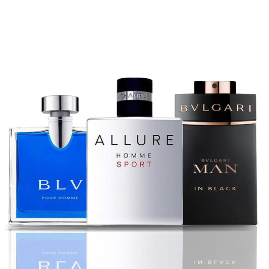 Set of 3 Perfumes | BLV + Allure Homme Sport + Bulgari Man in Black 100 ml