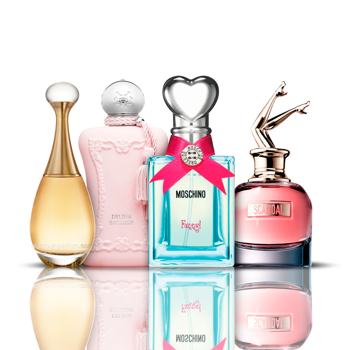 Set of 4 Perfumes | Funny Moschino + Delina + Scandal + J'adore 100 ml