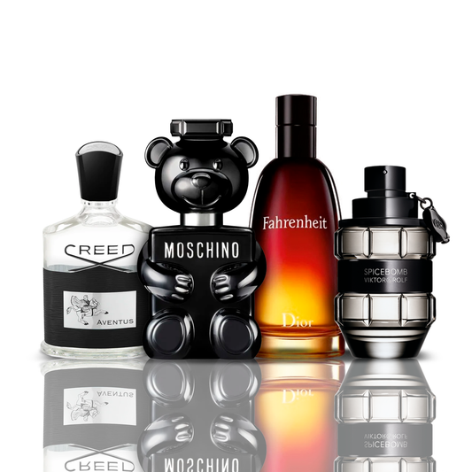 Set of 4 Perfumes | Creed Aventus + Fahrenheit + SpiceBomb + Toy Boy Moschino 100 ml
