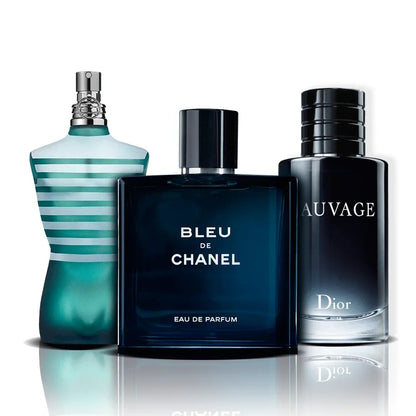 Set of 3 Perfumes | Le Male, Bleu de Chanel and Sauvage (100 ml)